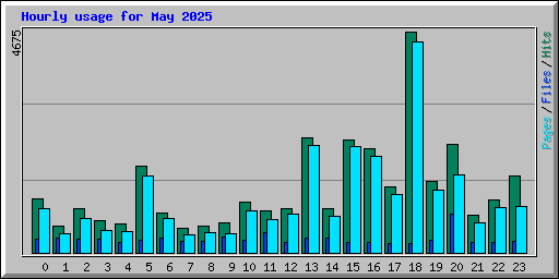 Hourly usage for May 2025