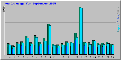 Hourly usage for September 2025