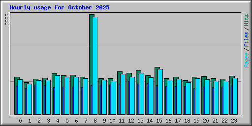 Hourly usage for October 2025